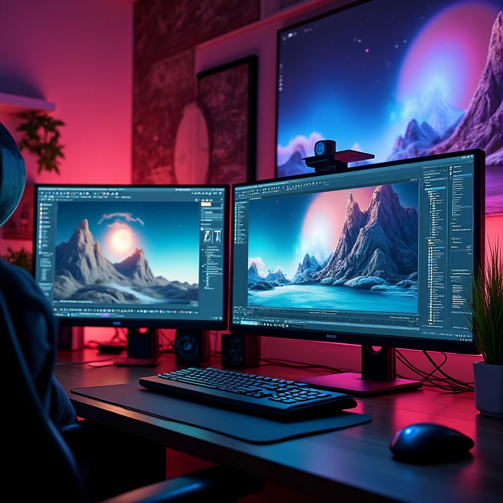 3D animasyon ve dijital tasarım çalışma alanı